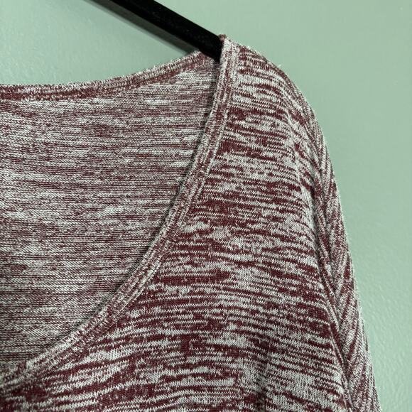 Hollister Women's Burgundy Marled Y2K Cozycore Knit Top - Size Medium - Casual - Picture 2 of 7